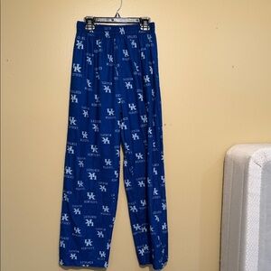 Kids Blue Pajama Bottoms with Logo Print